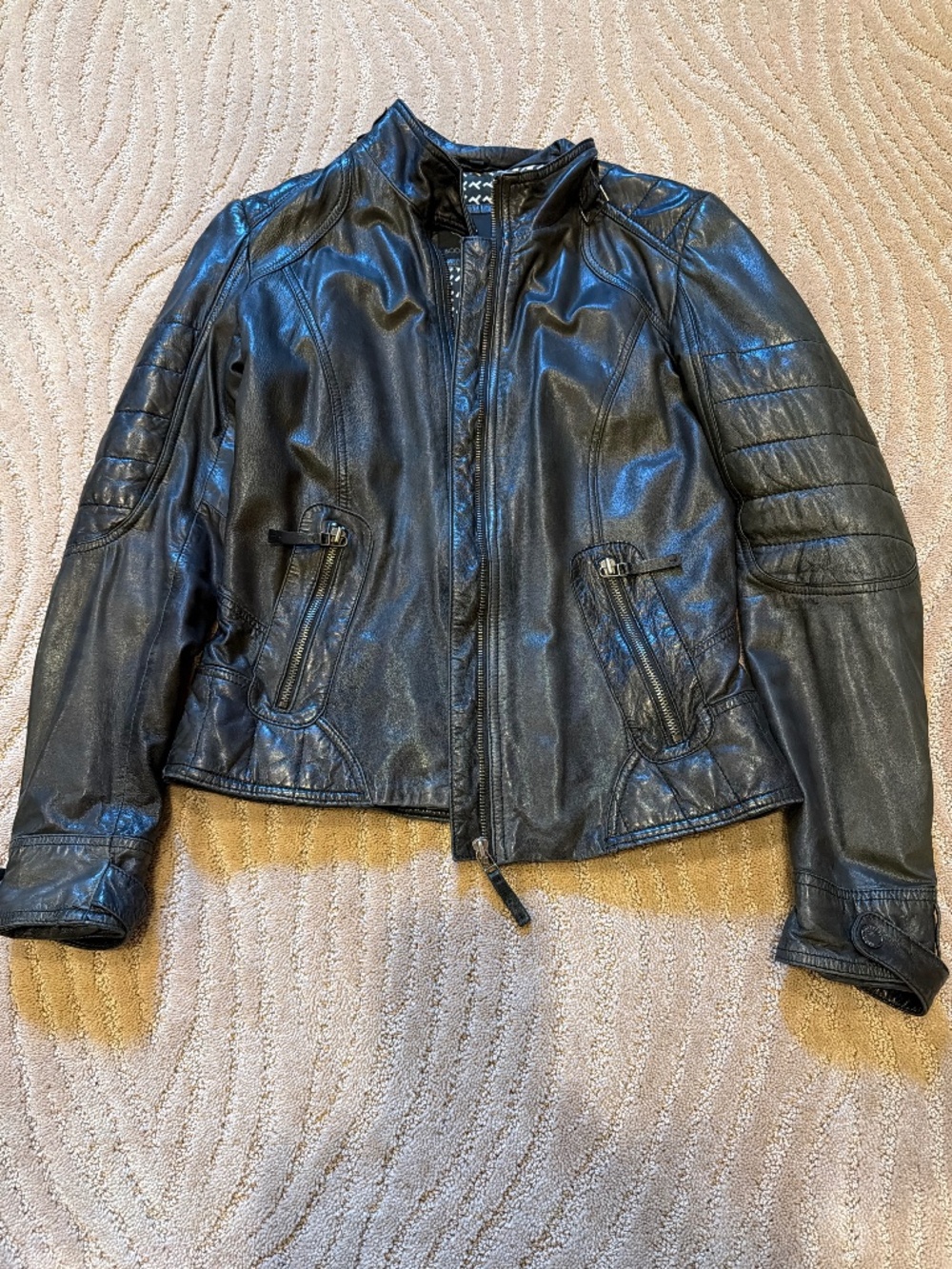 Black leather jacket
